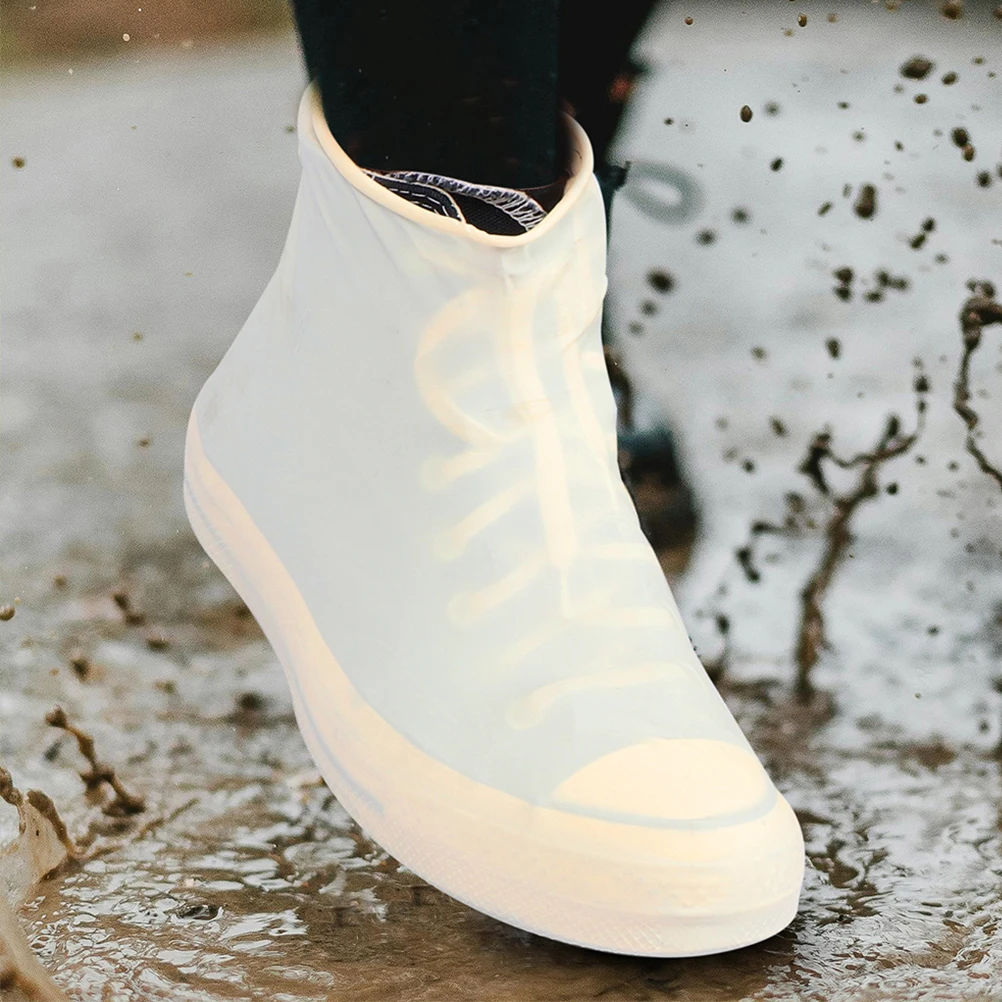 

Waterproof Shoe Cover Covers for Running Shoes Clear Rain Boots Reusable Cheer Automatic Booties Men