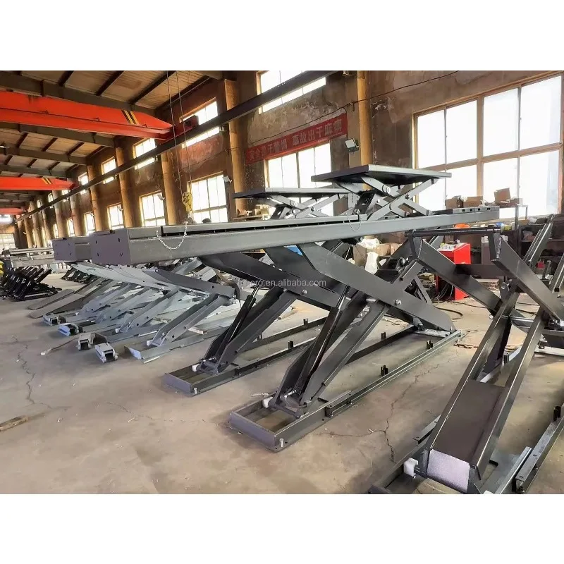 Buried 6000KG New Wheel Alignment Hydraulic Scissor Lift Double Cylinder Scissor Car Lift