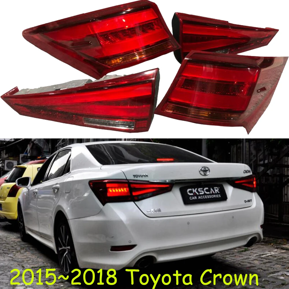 1pcs 2015~2018year tail light for Crown taillight Brake LED car accessories Taillamp for rear light fog