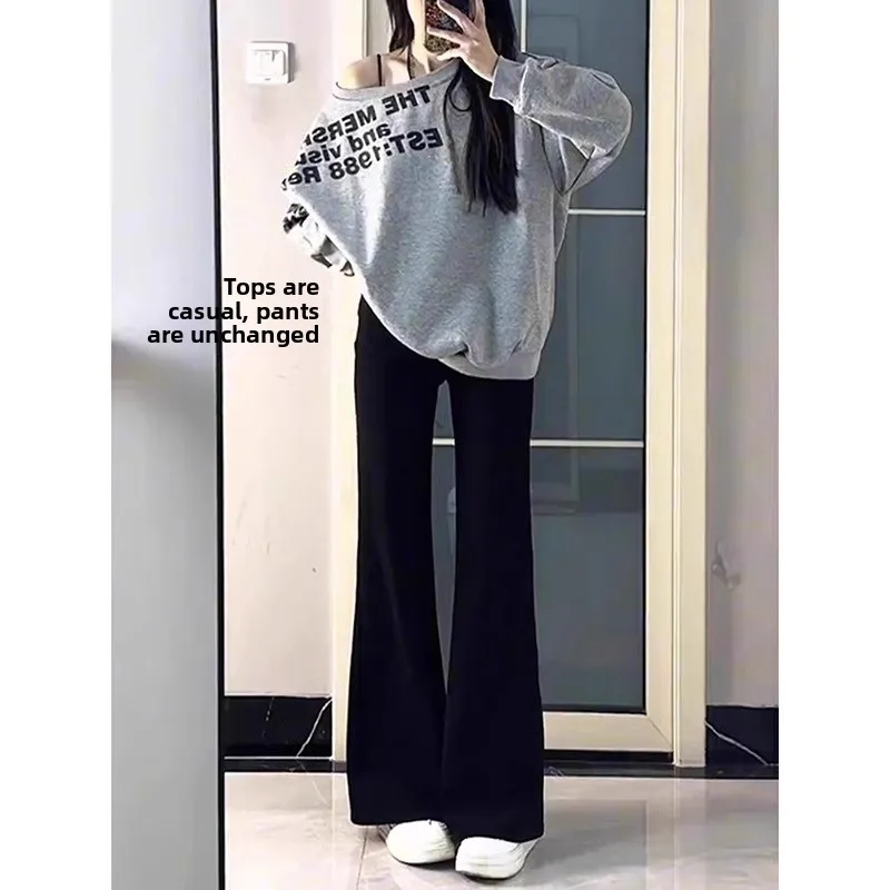 جينز نسائي عالي الخصر لربيع وصيف جديد Sle Bla طويل من القطن قابل للتمدد من قماش الدنيم سروال للتخسيس غير ضيق #2