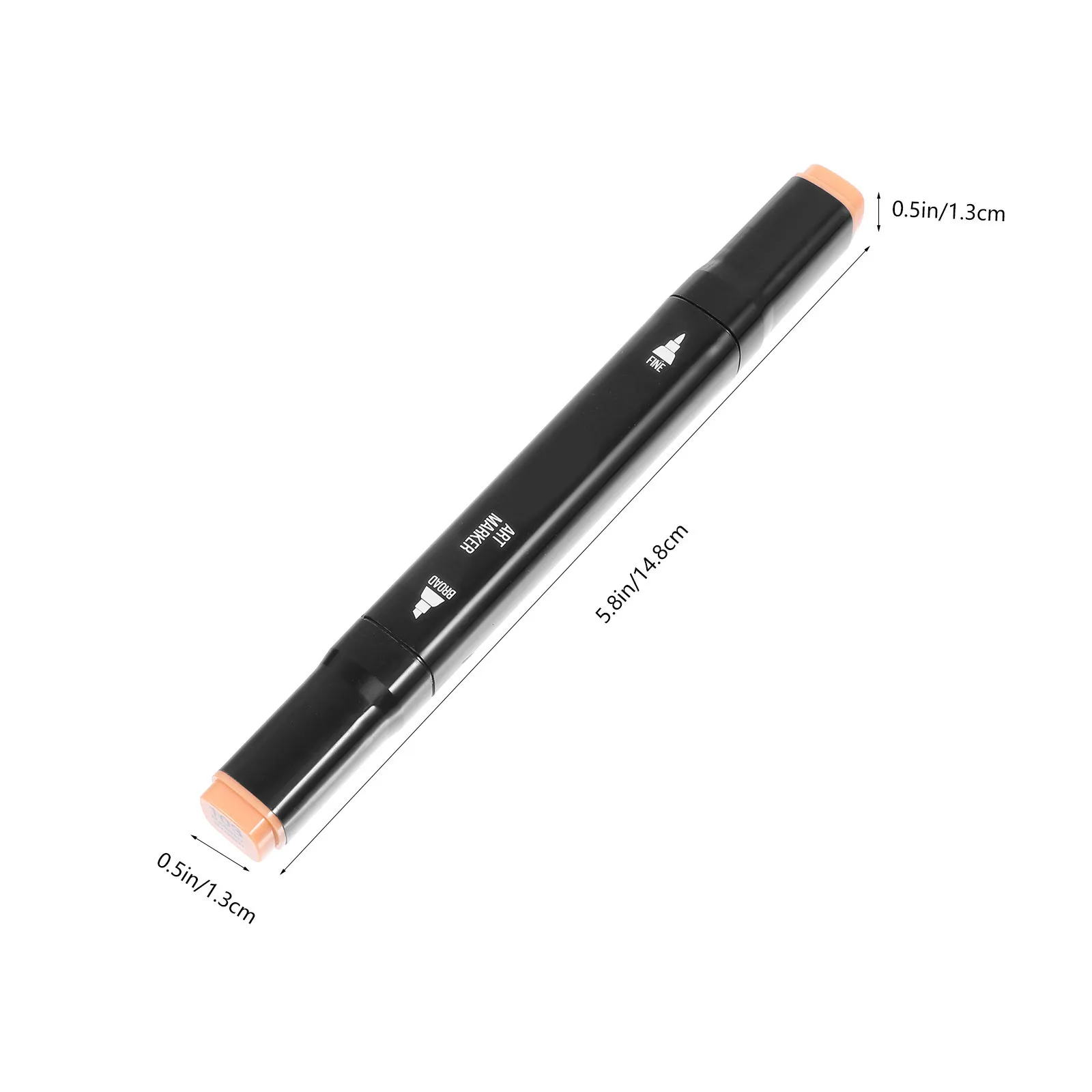 1Set Exquisite Round Quadrilateral Double-Tip Marker Set Smooth Nib Comfortable Grip Multipurpose Painting Pens for Artists
