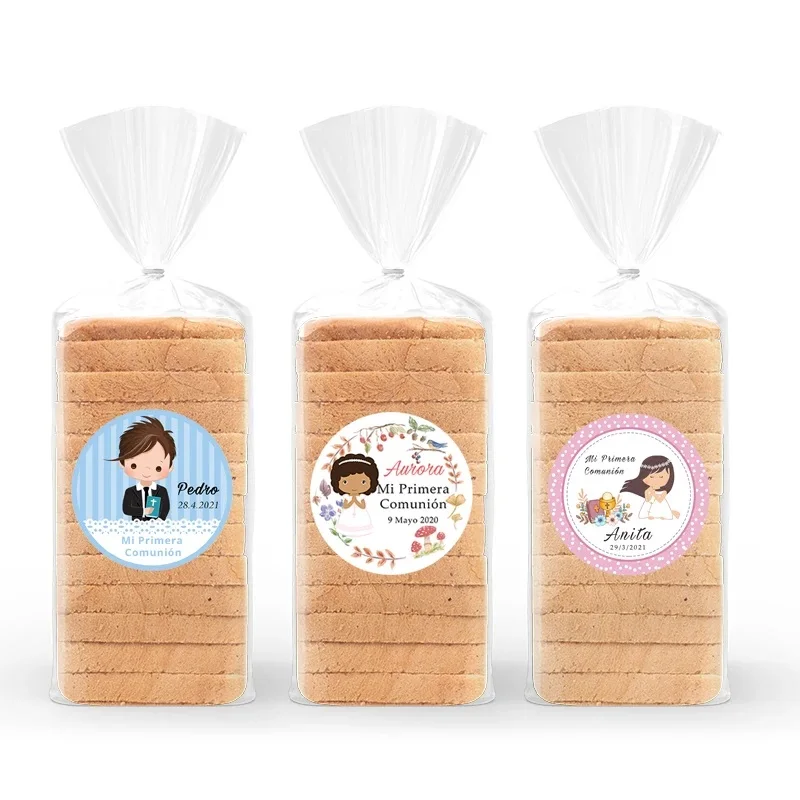 Personalized Baby Baptism Sticker, Custom Stickers for Boys and Girls, My First Communion, 100 PCs, 3-7cm