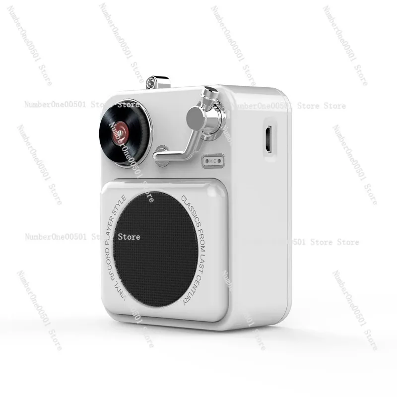 2025 Retro Vintage Bluetooth Speaker Portable Outdoor Mini Sound Atom Turntable Style