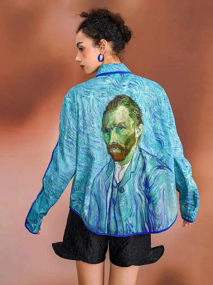 Women's Self Portrait Oil Painting Shirt, Renaissance, Spring and Autumn