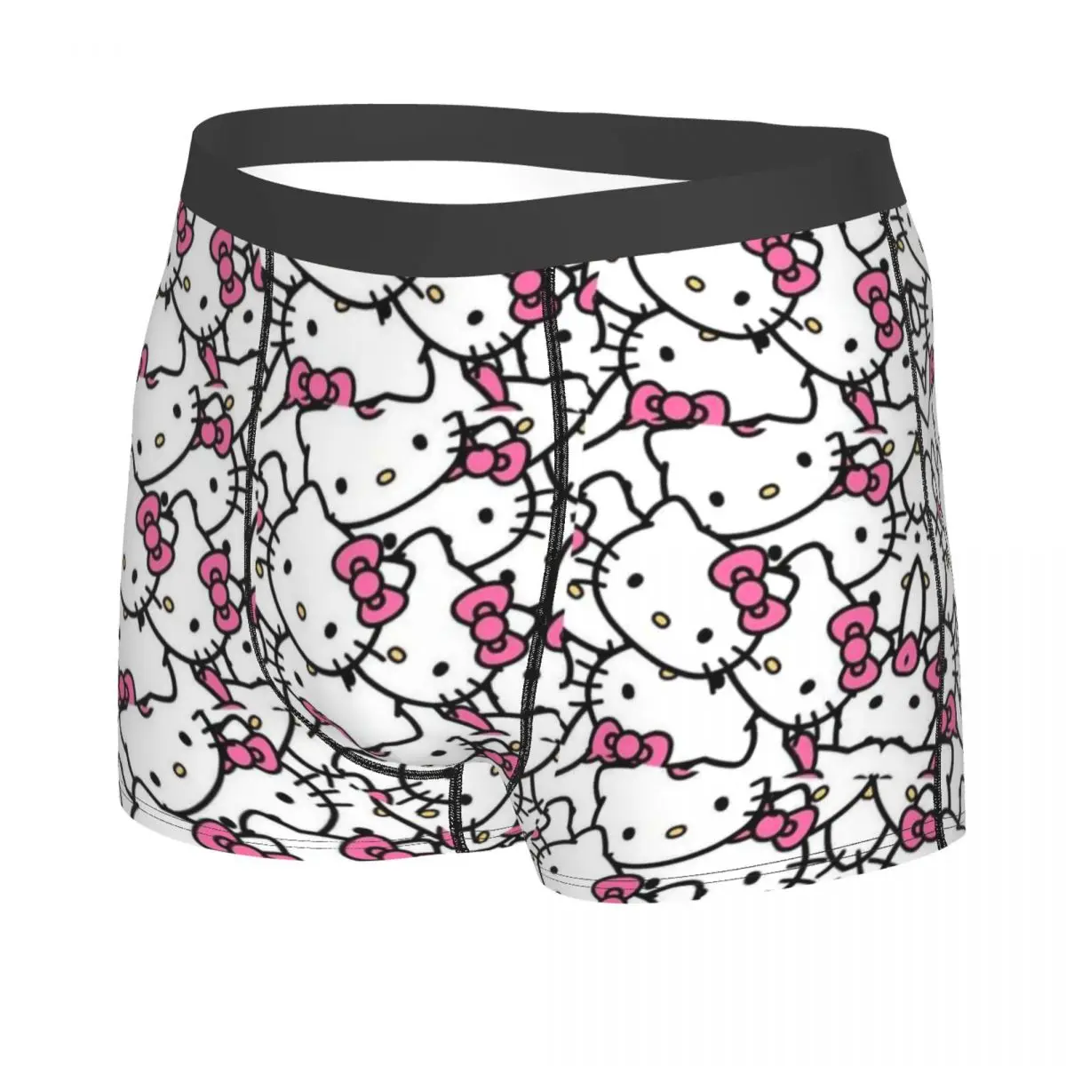 Custom Hello Kitty Boxers Shorts Mens Cartoon Briefs Underwear Novelty Underpants