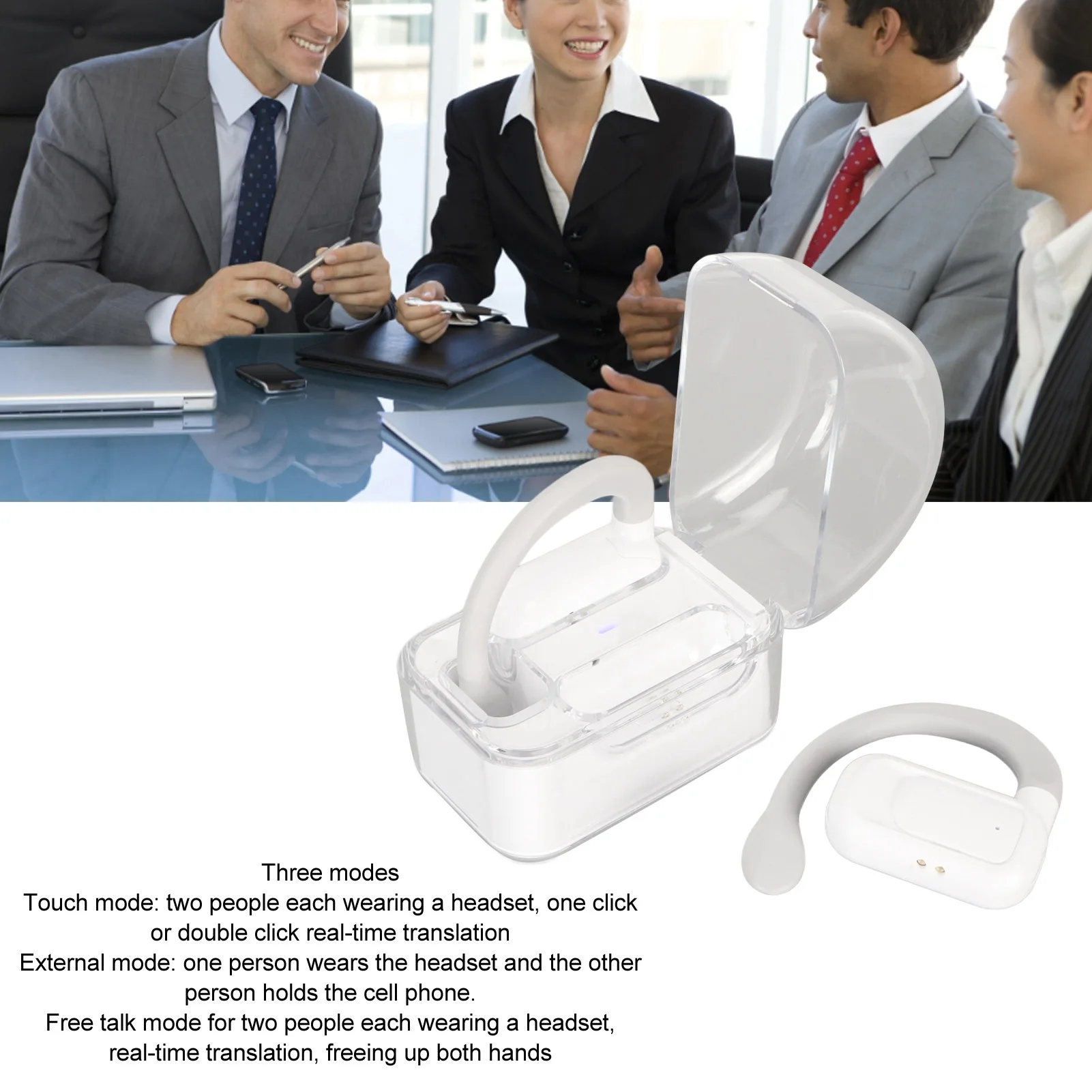 Языковой переводчик, наушники-переводчики, контроль отпечатков пальцев, 3 режима, 144 языки онлайн для музыки для IOS