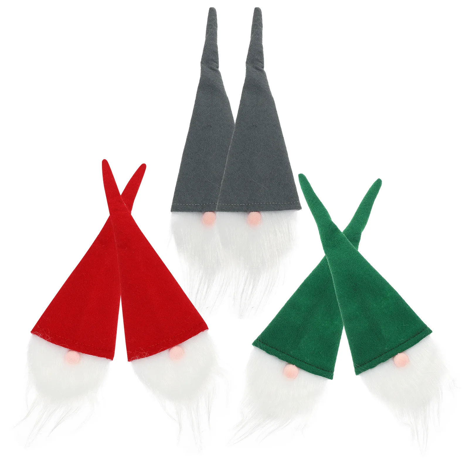 

6Pcs Decorative Christmas Wine Bottle Covers Gnome Cutlery Holder Xmas Party Table Silverware Holder Christmas Banquet