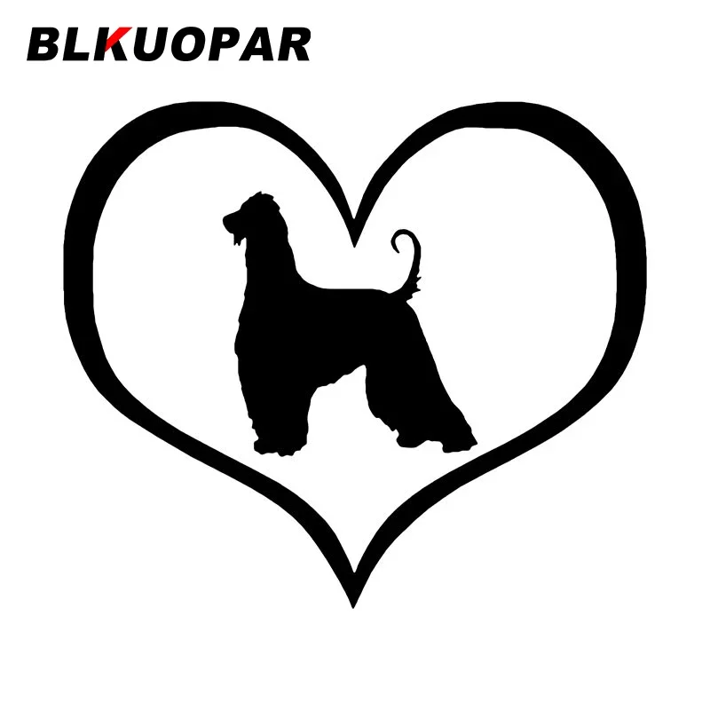 

BLKUOPAR афганская собака сердце автомобильные наклейки наклейка на кондиционер автомобильные аксессуары виниловая графика для ноутбука холодильник забавный декор
