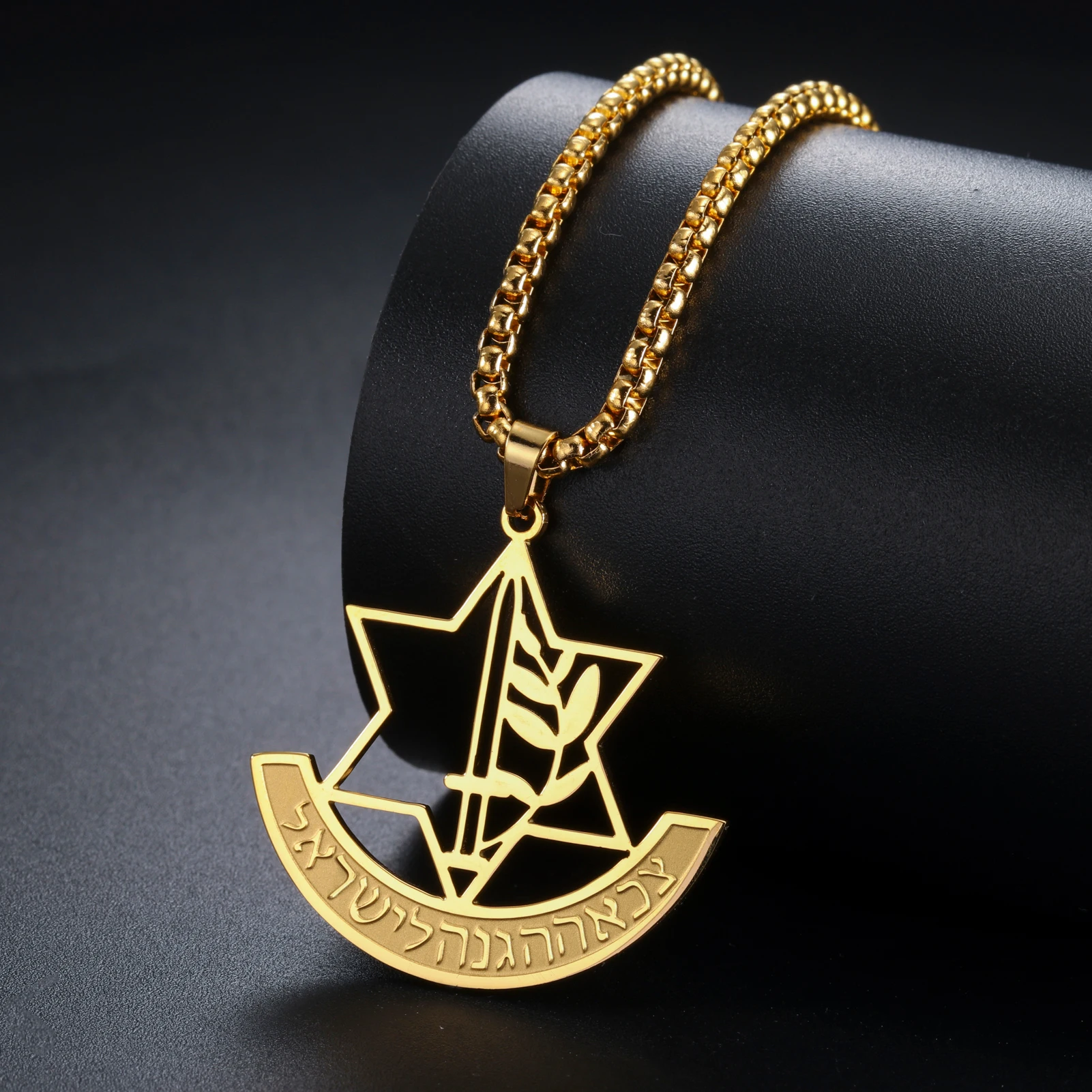 Amaxer Vintage Stainless Steel Star of David Pendant Necklace for Men Women Fashion Amulet Jewish Jewelry Gifts Wholesale