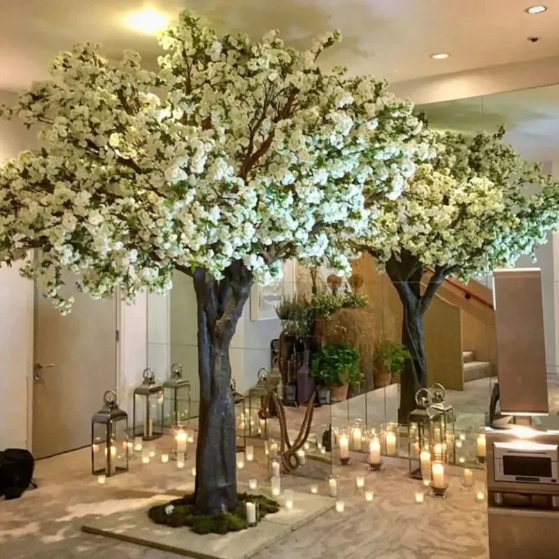 YRYHS2 In Stock Source Factory Cheap Price Outdoor Indoor Customized Large Artificial Fake Cherry Blossom Tree Wedding Decor