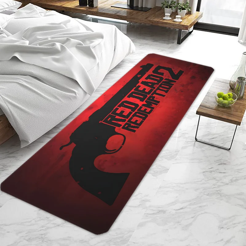 Red Dead Redemption 2 Game Door Mat Entrance Non-slip Washable Kitchen Carpet Living Room Hallway Rugs Door Mats Bathroo