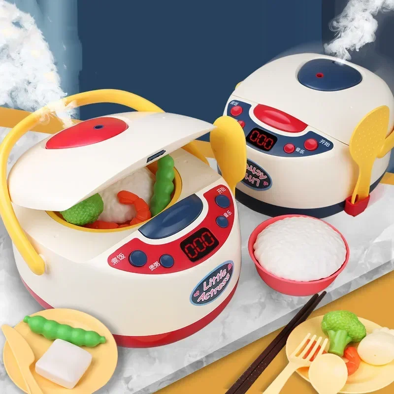 20pcs music spray rice cooker kids kitchen goods set rice cooker Simulation kitchen utensils play house kids toys for baby gift