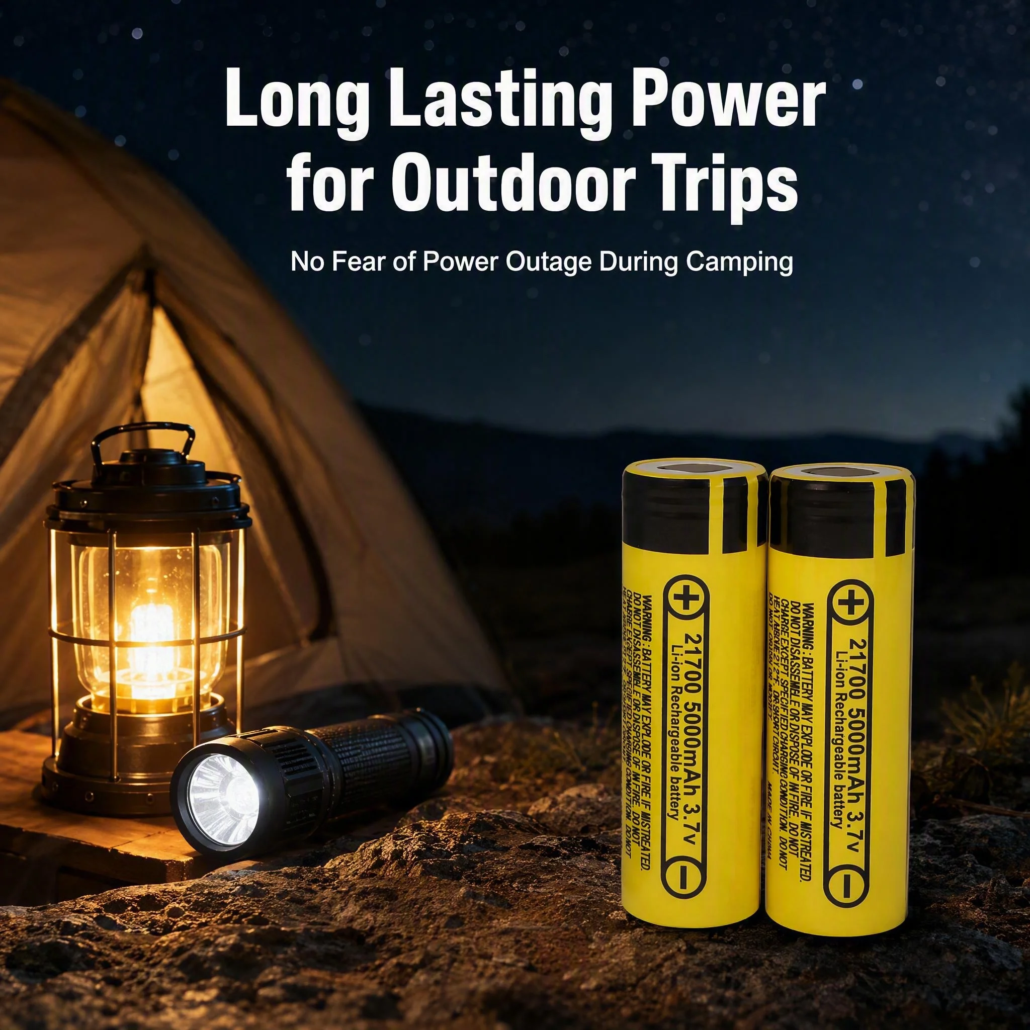 21700 5000mAh 3.7V Lithium Ion Rechargeable Battery Cell, 2‑16 Pcs Optional For Flashlight Small Electronic Device