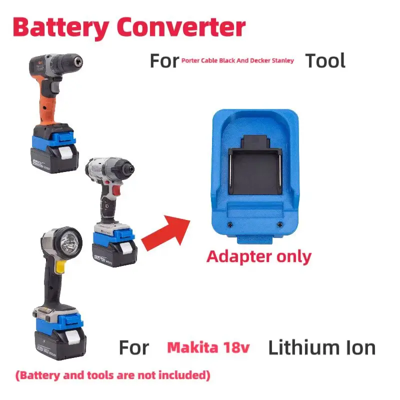 

Преобразователь для литий-ионных батарей Makita 18 в, преобразователь для кабеля Porter Black And Decker Stanley Tool (только адаптер)