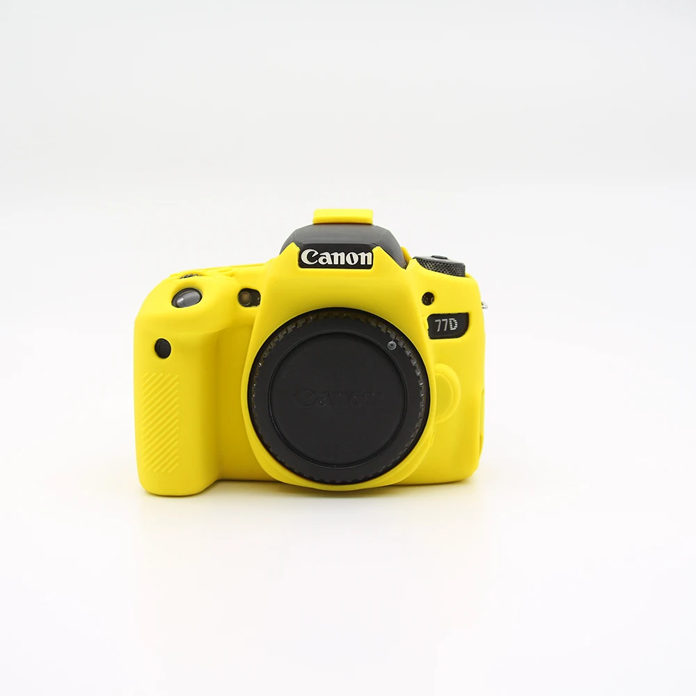 Silicon Rubber Sleeve Armor Skin Case Body Cover Protector for Canon EOS 77D, EOS 9000D DSLR Camera Shell Protective Video Bag