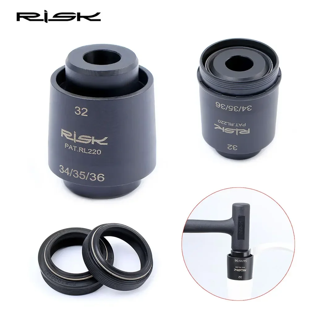 

RISK 4 in 1 Mountain Bicycle Front Fork Dust Oil Seal Tools for FOX 32/34/35/36mm Diameter MTB Bike Shock Seal Ring Installation