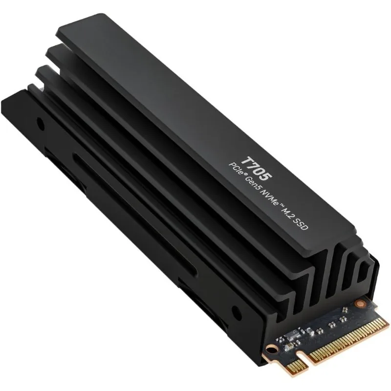 T705 2 تيرابايت PCIe Gen5 NVMe M.2 SSD مع مبدد حرارة يصل إلى 14,500 ميجابايت/ثانية محرك الأقراص الصلبة الجاهز للعبة (الكمبيوتر الشخصي) - +1mo Adobe CC