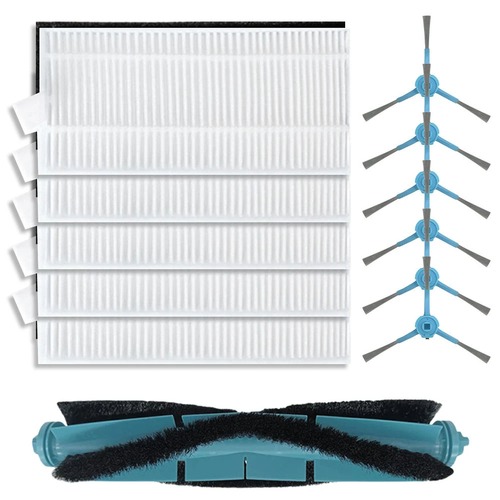 

Durable Main Brush Improved Air Thorough Side Brushes Main Side Brushes Filters Kit for Cecotec for Conga 7490 for Immortal