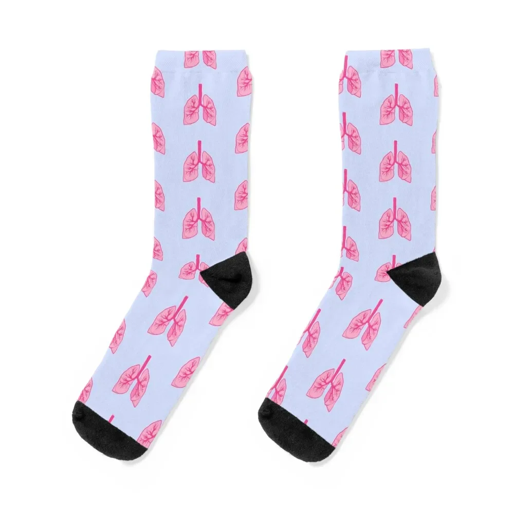 

minimalistic pastel pink lungs illustration anatomy Socks snow Sports sport retro Boy Socks Women's