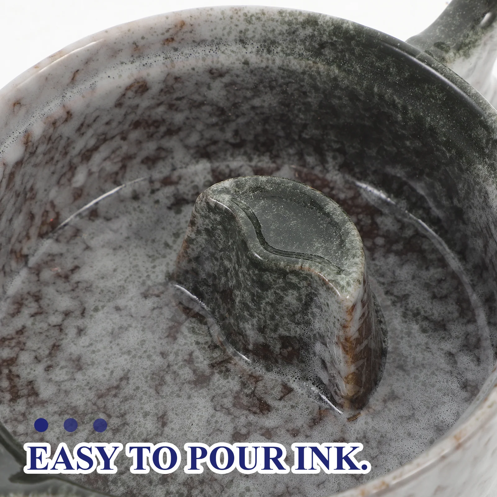 

Multi-Function Ink Plate Ceramic Calligraphy Accessory High-Grade Material Smooth Surface Fine Workmanship Easy to Wash and