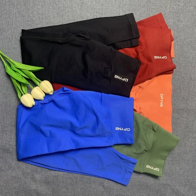 Leggings à Impact dynamique pour femmes, froissés, sans couture, Yoga, bande côtelée basse, pantalons de sport, collants de Fitness hautement extensibles