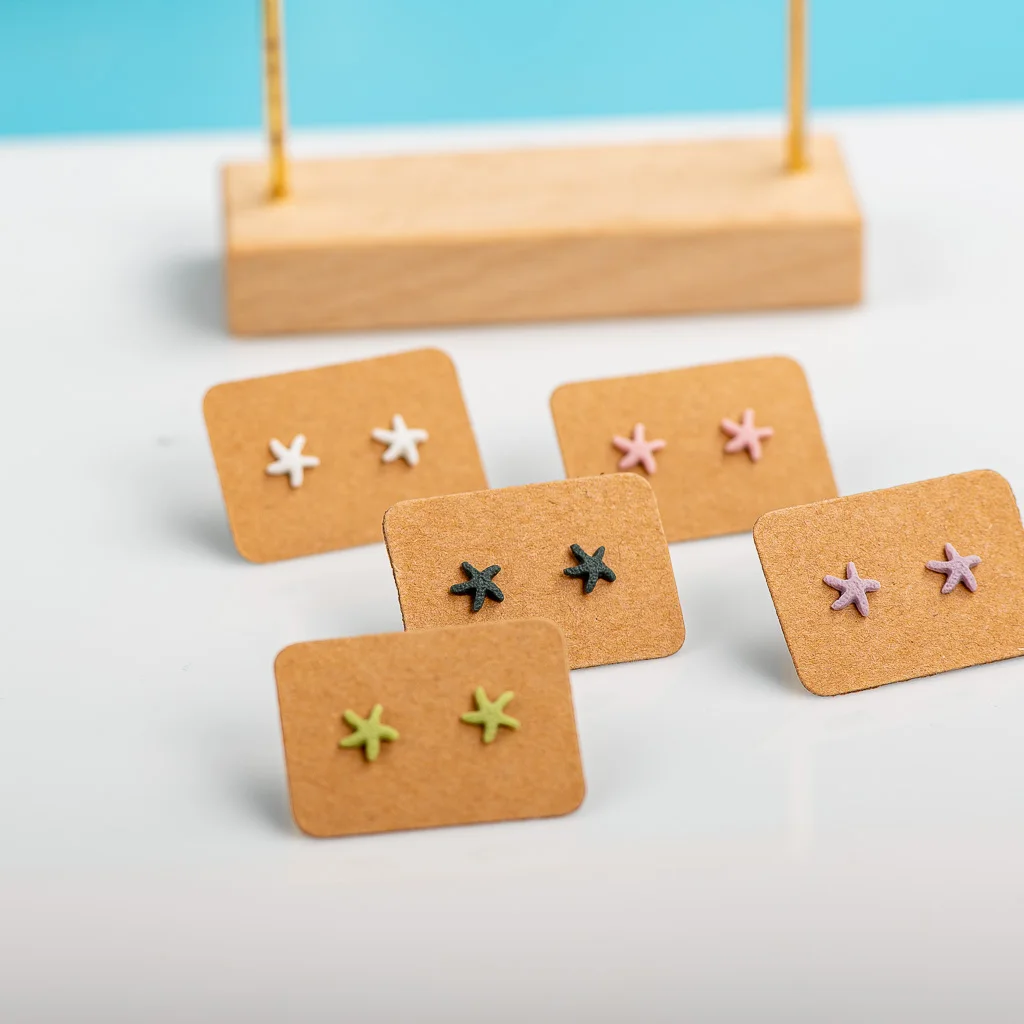 Porcelain Multicolor Ceramic Earrings Anti-allergic Cartoon cute little animal jewelry  #LY519 stainless steel children jewelry
