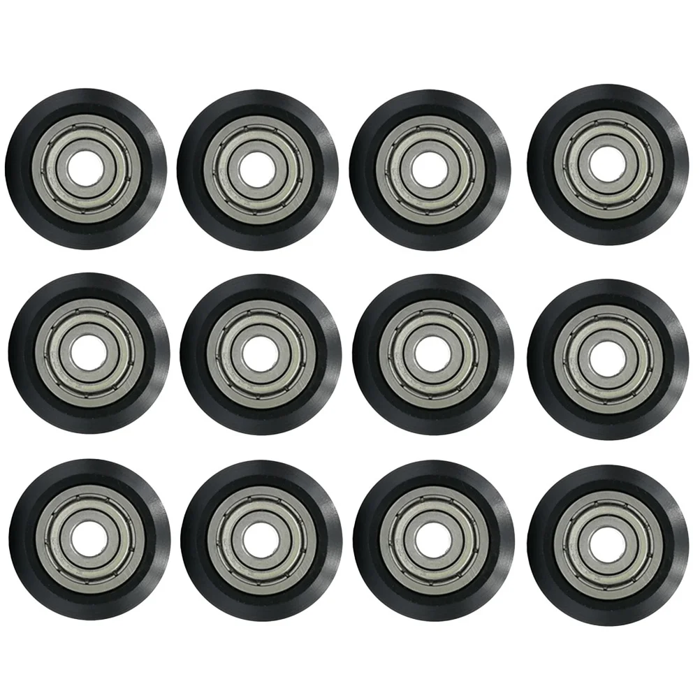 

12Pcs 3D Printer Roller Gear Passive Round Plastic Pulley Wheel 5Mm Inner Bore Double Ball Bearing Replacement