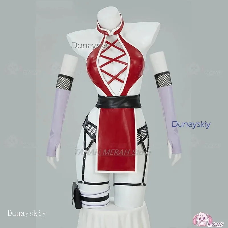 

asdh8@Sakura Cosplay Costume Wig Forehead Girl Costume Sexy Doujin Dress Ninjia Original Manga Women Halloween Party disfrazCOS