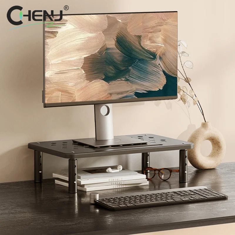 Adjustable Desk Monitor Rack Holder PC Screen Stand Desktop Computer Display Stand For Office Studio Working Study Students