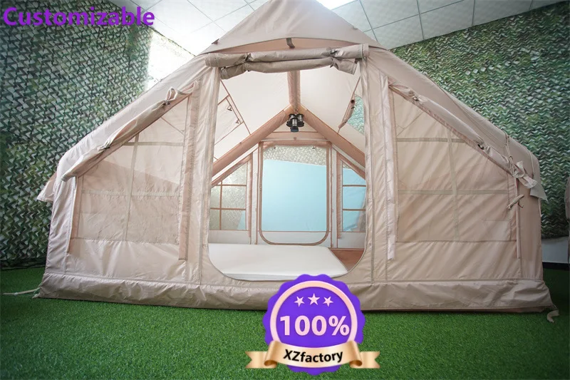 Factory Direct 2026 Outdoor Inflatable Tent Outdoor Camping Cabin Room Cotton Rainproof Thickened Winter Camping Overnight Full
