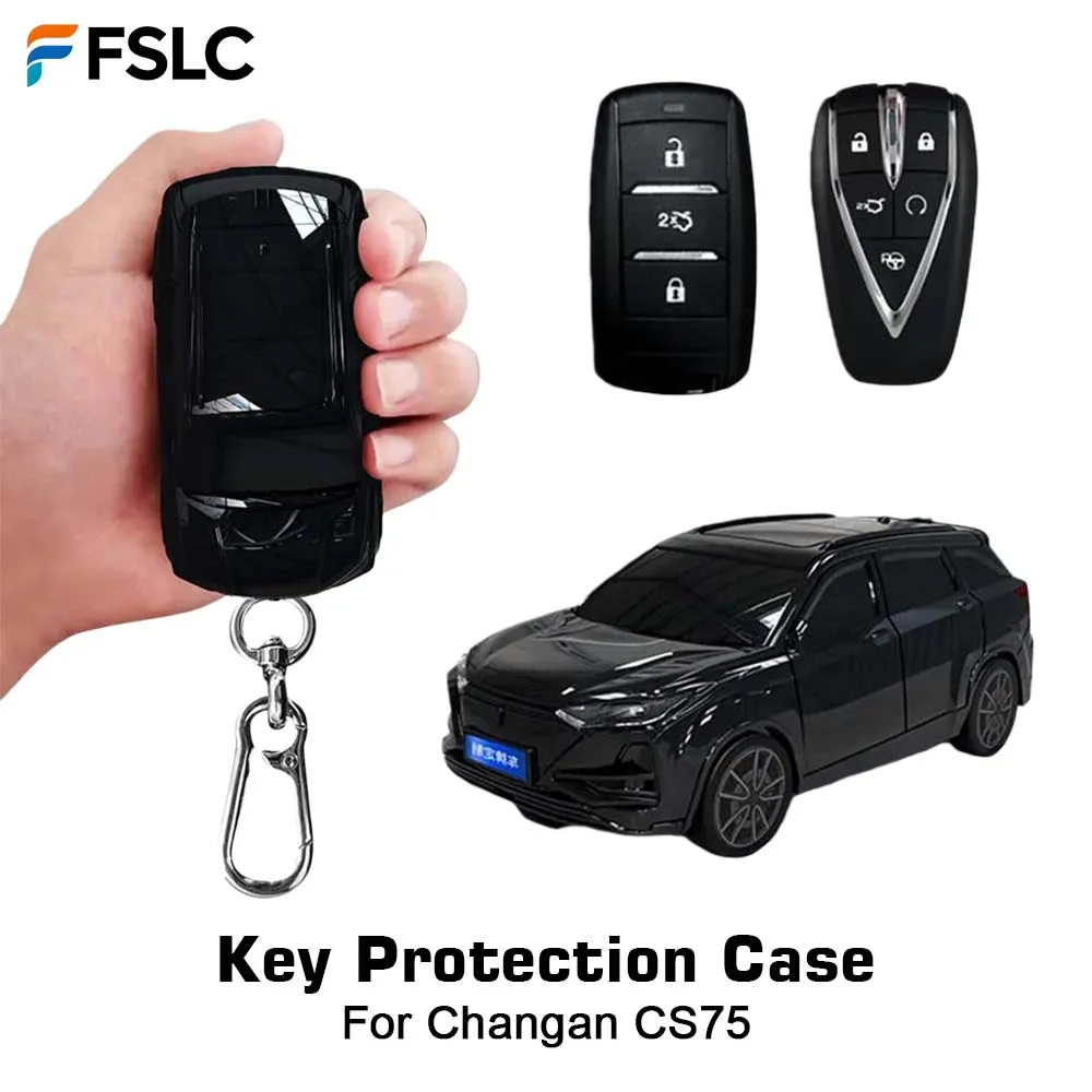

⭐Genuine⭐ For Changan CS75 Key Set Car Model Key Protection Shell Buckle With Light Decoration Accessories Car Key Case