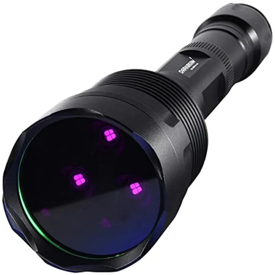 UV Flashlight 365nm Blacklight, Rechargeable 36W Powerful Wood's lamp, 3 LEDs Ultraviolet Black Blood Tracking Light for Huntin