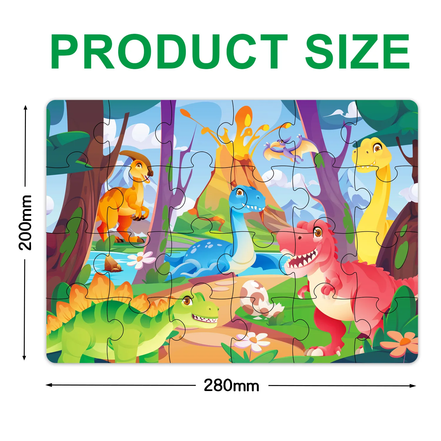 Puzzle pour enfants de 3 à 6 ans, éducation précoce dos brittop, jouet bricolage dessin animé animal dinosaure océan scène papier