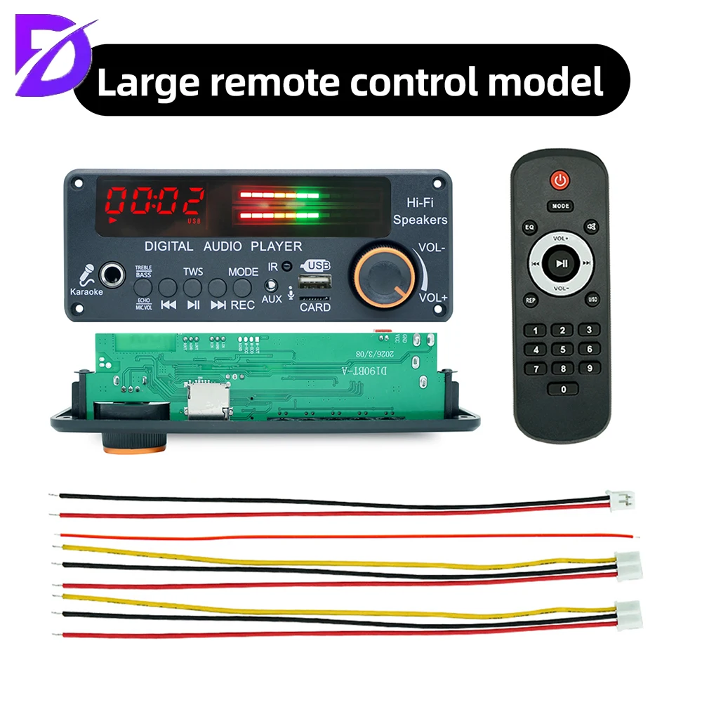 Bluetooth MP3 Decoder Board with 5.3 Tech USB TF Card Playback DC 12V Audio Module for Car Home Stereo System