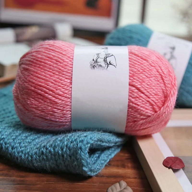 2 كرات غزل الصوف رقم. 1 موضوع اليد وشاح محبوك أبلى قبعة غزل الصوف عصا إبرة سترة سميكة كرة صوف DIY بها بنفسك عاشق هدية قفازات كرة صوف 1 قطعة = 2 = 200 جرام