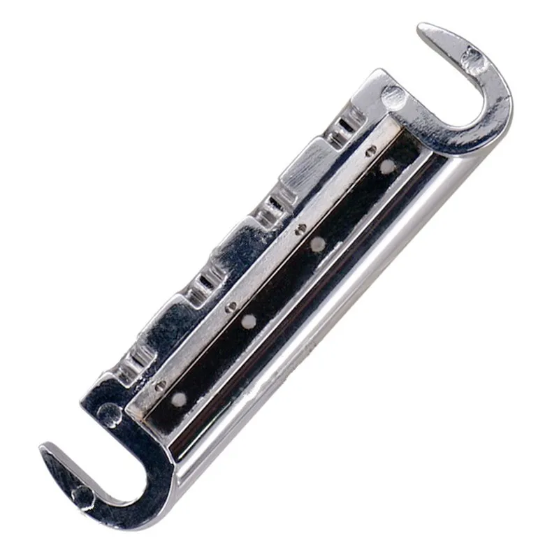 A Set Chrome Wraparound Bridge Tailpiece For String Bass Guitar Accessories Parts Musical Instrument