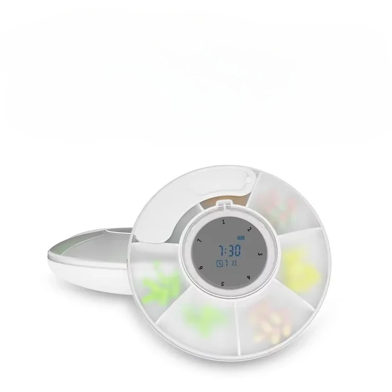 Find My-enabled Global Positioning Portable Alarm-style Smart Pillbox Anti-loss Medication-Reminder ABS Material