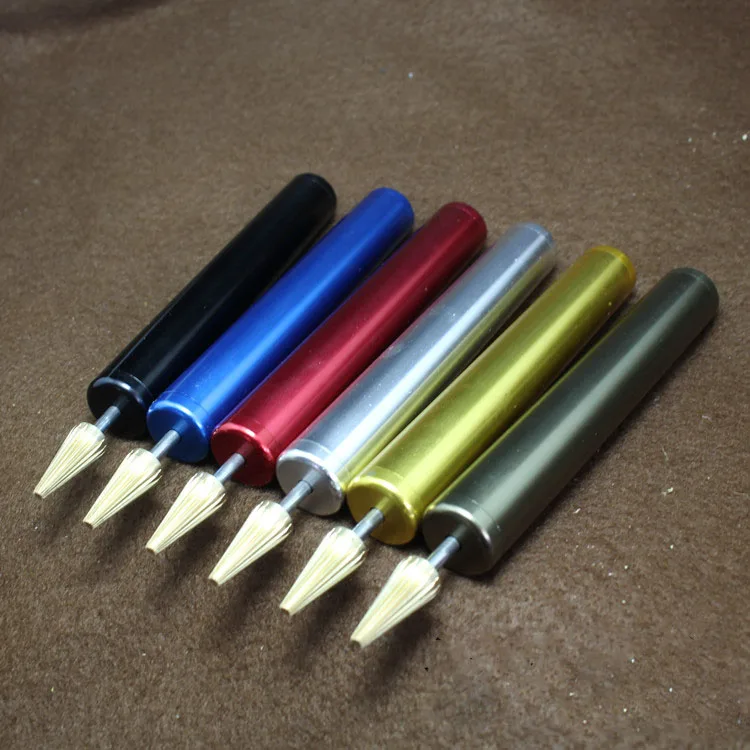 Lederen ambachtelijke gereedschap portemonnee rand schilderpen messing pen voor het schilderen van 12 cm lange olieverfpen in willekeurige kleur