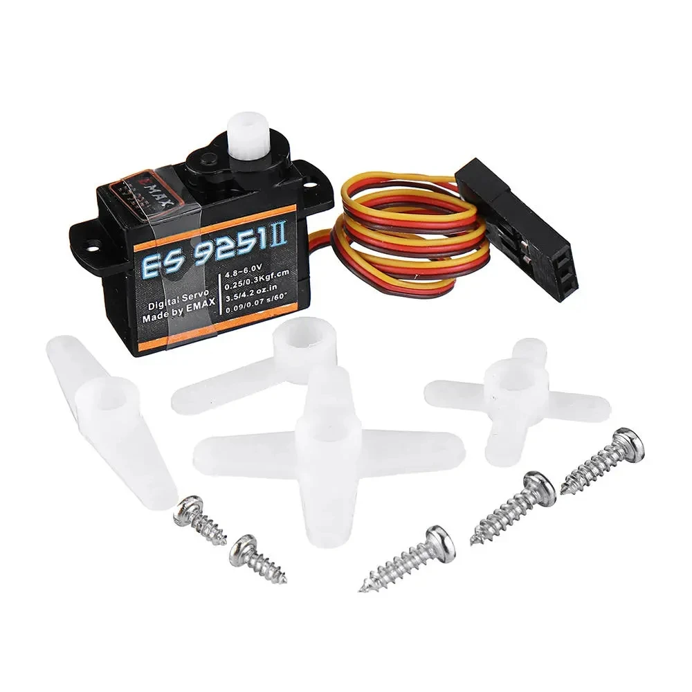 1ps EMAX ES9051 ES9251 4,3g/2,5G Servo Digital caja de cambios de plástico 0,8 kg de torsión para aviones 3D F3P venta al por mayor Dropship