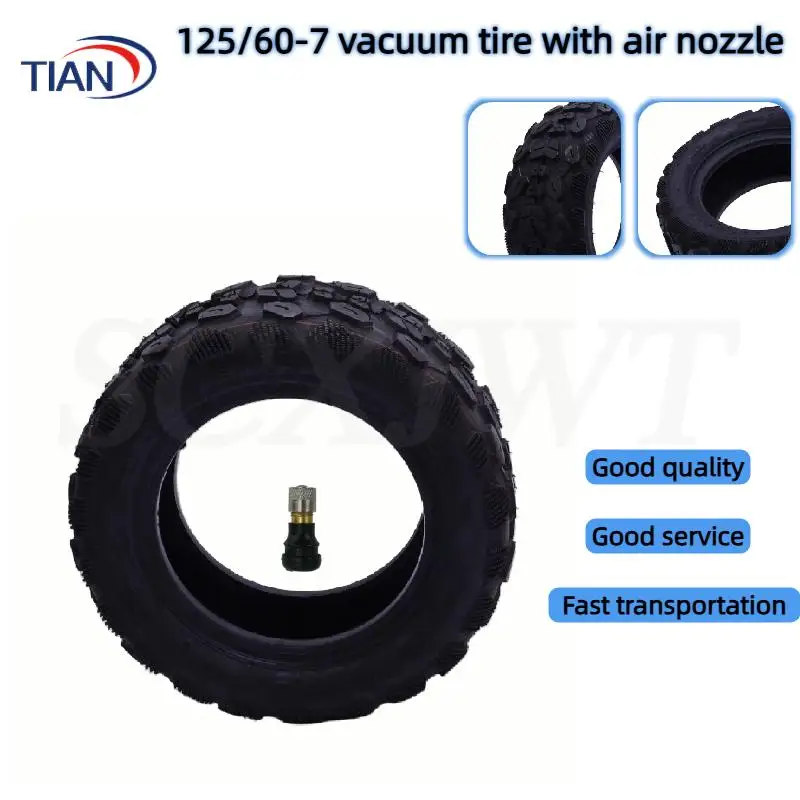 

New high-quality 125/60-7 vacuum tires with air nozzles suitable for DTX parts of Dualtron X electric scooter