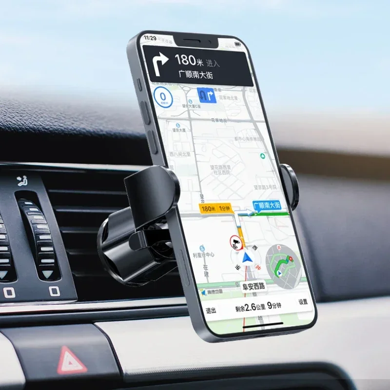 GEFENSI Newest Car Cell Phone Holder Mount, One Touch Lock Mobile Phone Holder Clip For Car Air Vent Fits IPhone 15 14 13, 4.7-7