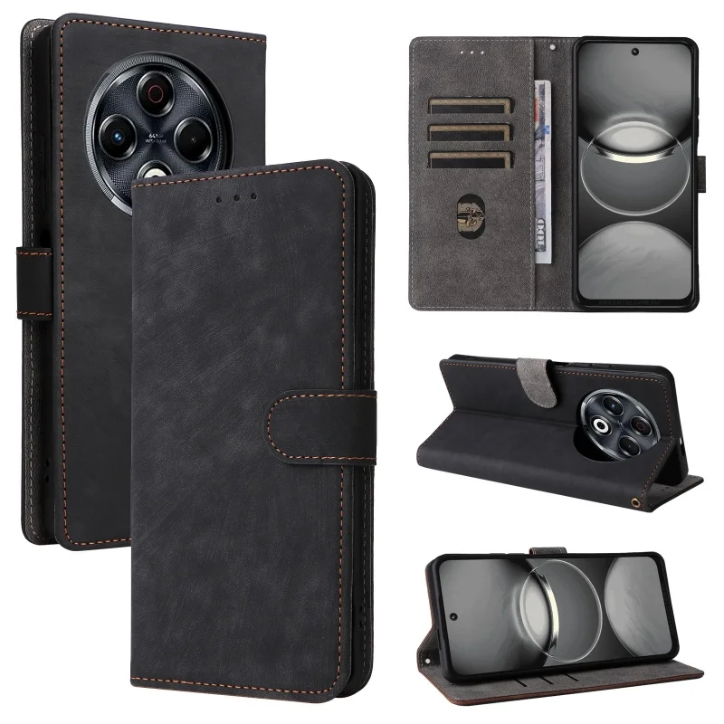 Casing Flip dompet untuk Tecno Spark 30 4G KL6, sampul belakang Slot kartu klasik untuk Tecno Spark 30 4G KL6