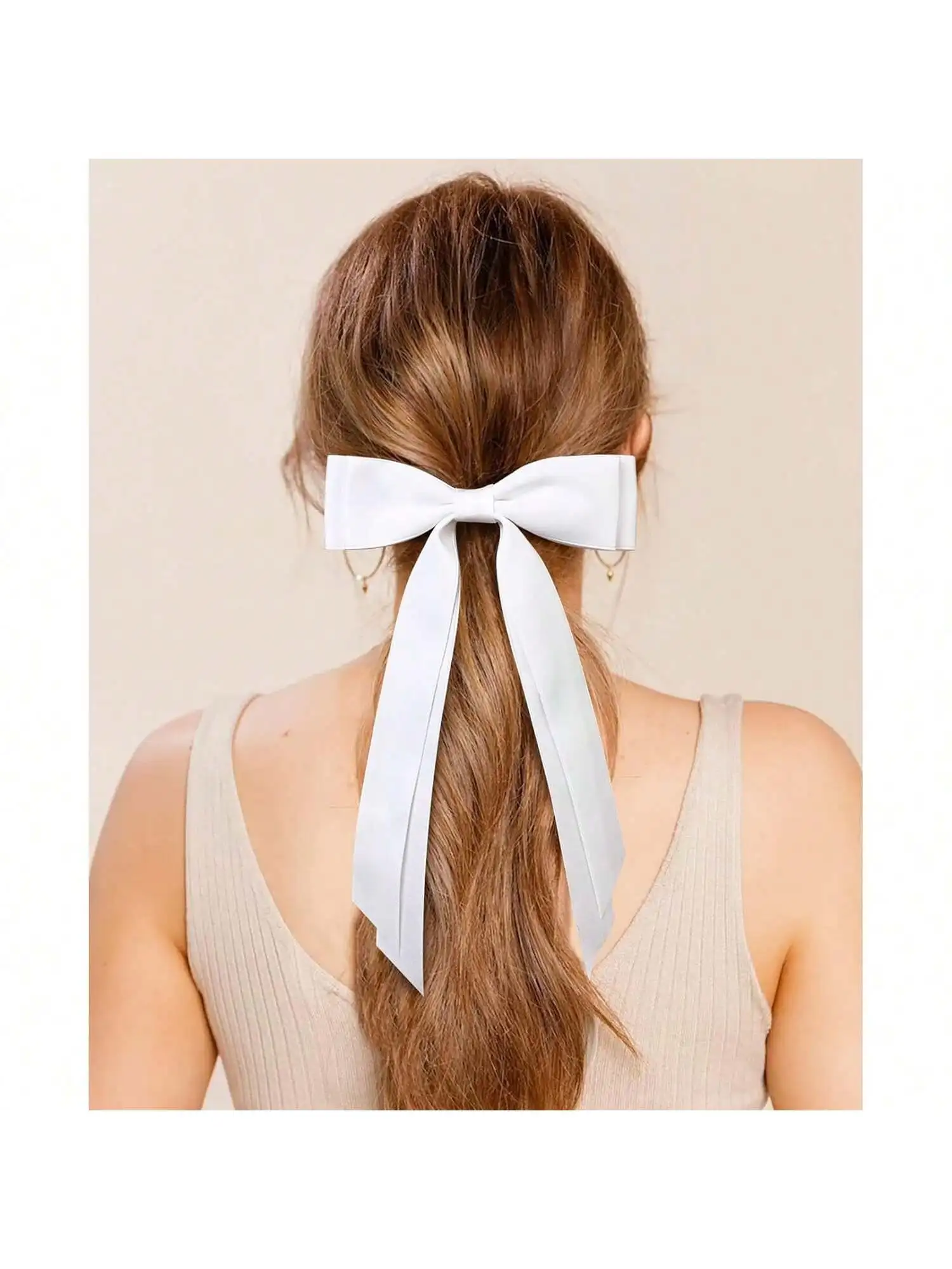 2pcs Double Bow Hair Clip Temperament Hair Accessory Headpiece Fixed Hair Suitable for Daily Wear Suitable for Ladies and Girls