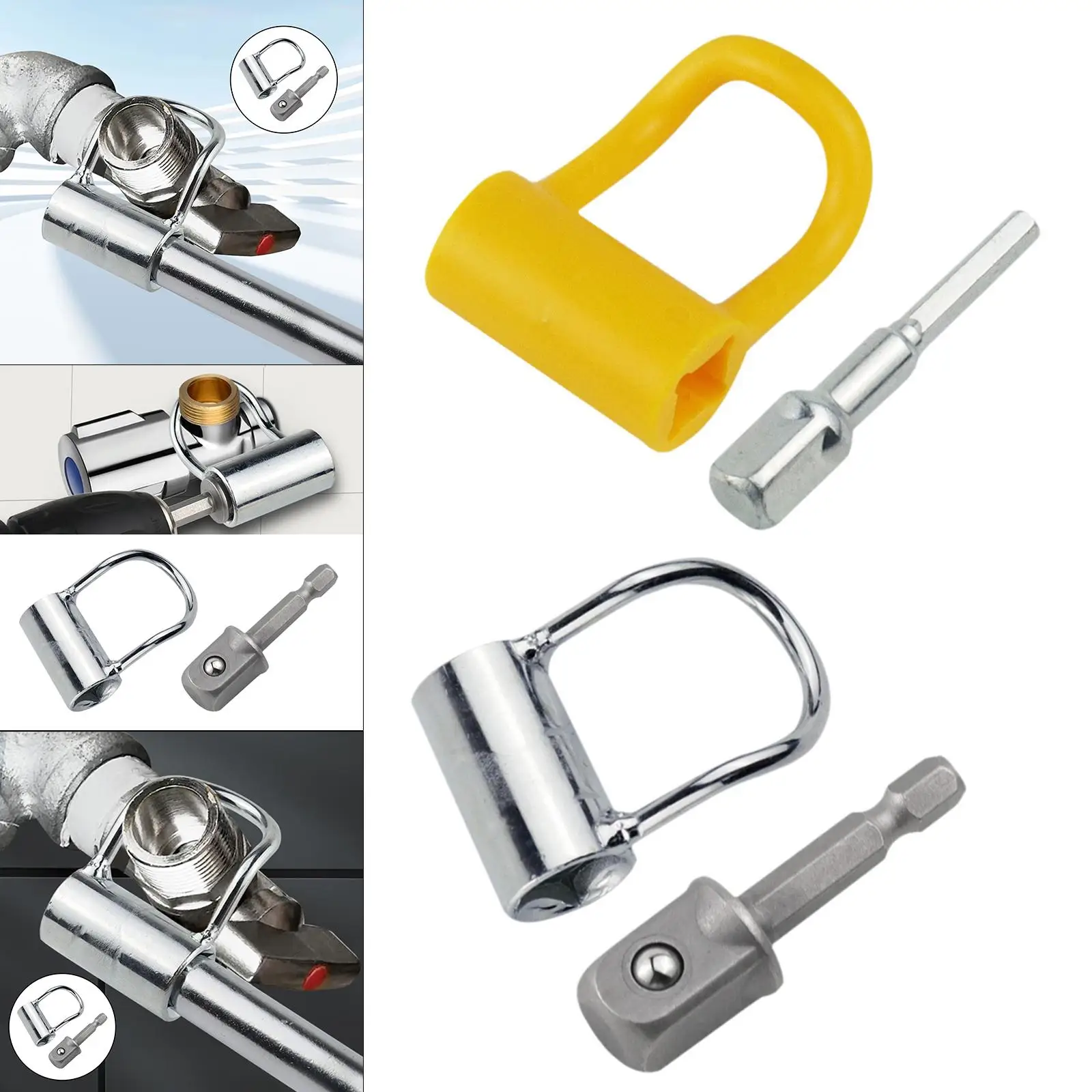 

Faucet Angle Valve Wrench Compact Versatile Use Kitchen Bathroom Repair Tool