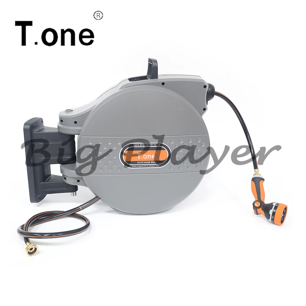 Retractable Wall-Mounted Garden Water Hose Reel Automatic Irrigation Watering System