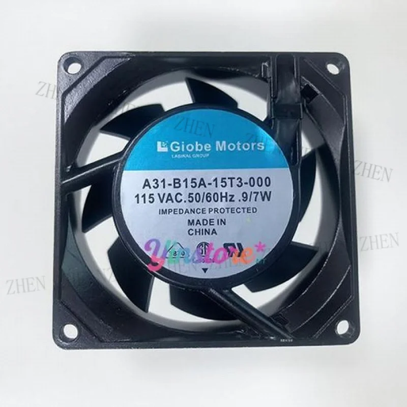 Y  1 Pc. New FOR  GLOBE MOTORS A31-B15A-15T3-000 Cooling Fan 8038 115VAC 9/7W 8CM