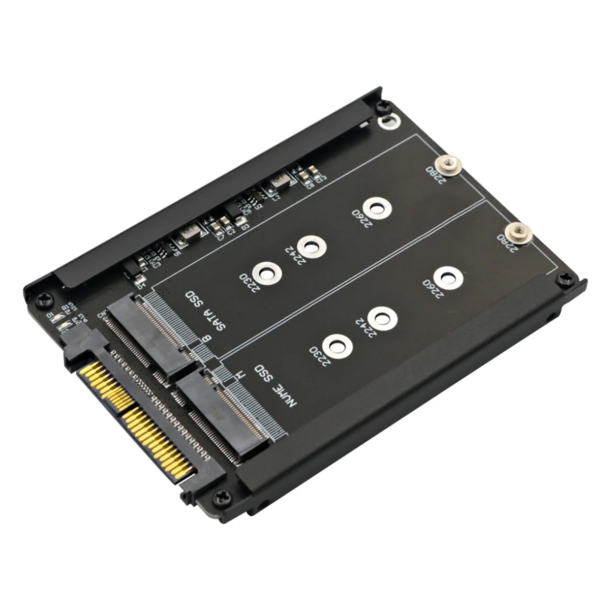 SSD NVME 2 en 1, llave B a SFF-8639 U.2 con soporte de marco, conserva MSATA como unidad SSD SATA de 7mm y 2.5In