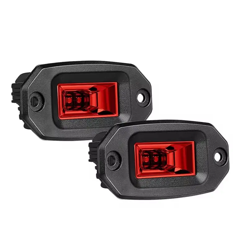 For Off Road 20W LED Flood Light Bar 4 Inch Recessed Mount Driving Fog Work Light For Jeep SUV UTV Boat