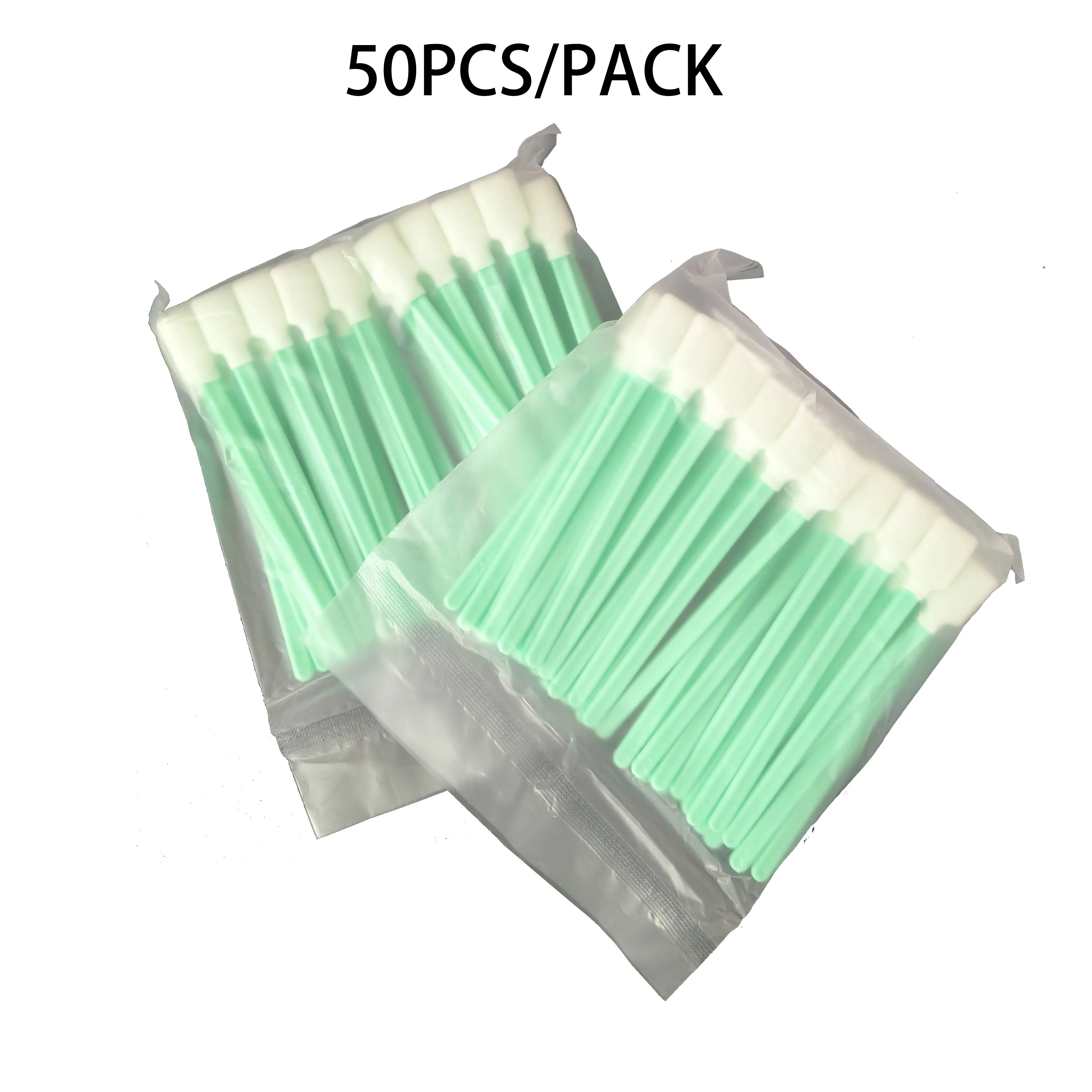  50Pcs Industrial Cleanroom Swabs Lint Free Flat Sponge Cleaning Swabs for Printhead Printer Optical Lens Electronic Components