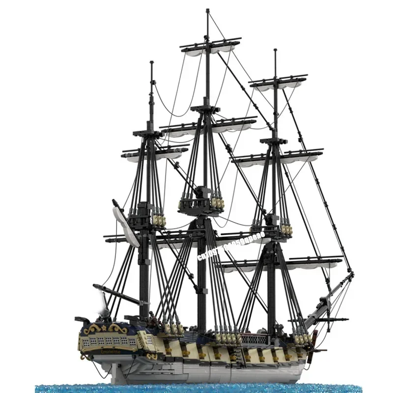 4644 個 Moc ヨーロッパ中世海賊シリーズ Ifn Eminente 軍艦 Diy クリエイティブアイデア帝国旗艦おもちゃギフトカスタムパズル